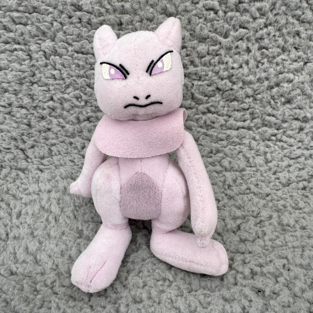 Vintage 1998 Pokemon Mewtwo Bean Bag Plush Hasbro Nintendo C-270A 6.5 Inch